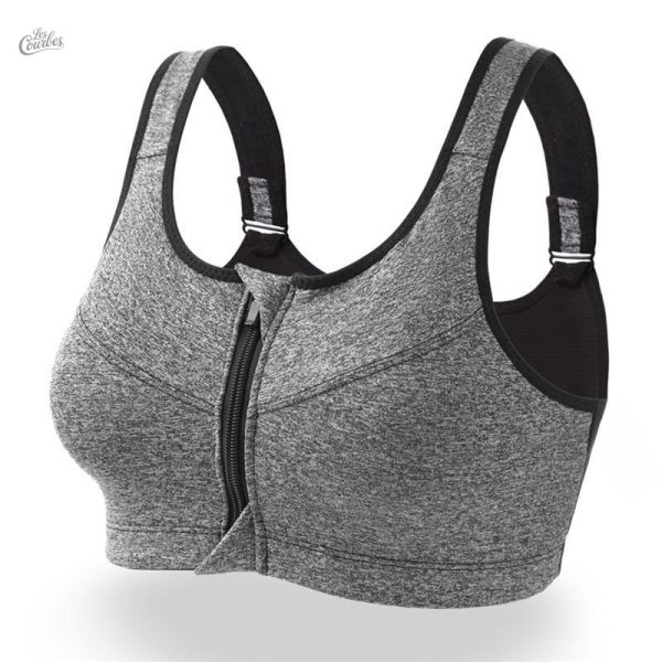 Soutien-gorge de sport à enfilage frontale