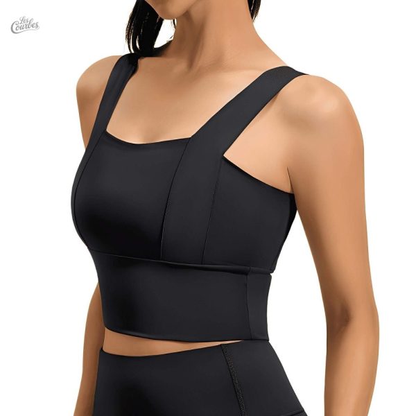 Brassière sport avec encolure flatteuse