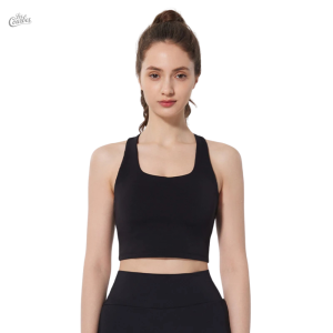 Soutien-gorge de sport sans coutures à dos croisé